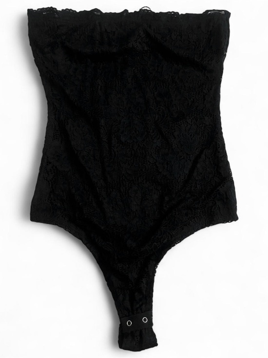 Windsor Tops - Windsor Black Strapless Lace Bodysuit
